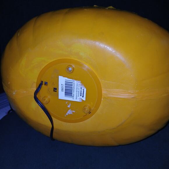 Large Gemmy Blow Mold Pumpkin Jack-O-Lantern 1993 Halloween Decoration Spooky - Picture 7 of 8